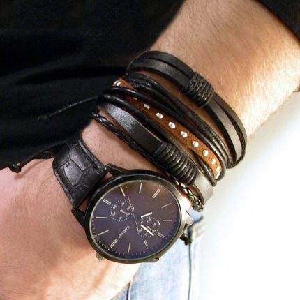 bratara maro handmade piele ecologica