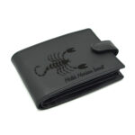 cadou barbati portofel piele personalizat ZODIE scorpion