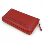 cadou dama portmoneu piele personalizat Rosu1