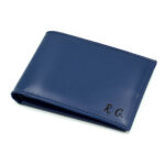 cadou personalizat portofel slim albastru barbati gravat nume