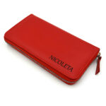 cadou portmoneu de dama personalizat piele rosie1