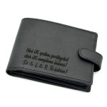 cadou portofel barbati personalizat text piele naturala negru3
