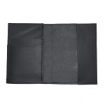 cadou set husa pasaport si tag eticheta bagaj piele neagra1