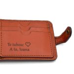 portofel barbati maro coniac personalizat