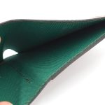 portofel barbati piele naturala coniac handmade interior verde
