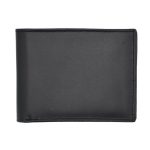 portofel slim barbati negru piele