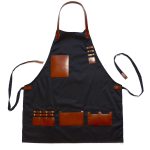 sort de frizer coafor din textil si piele naturala universal M