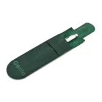 cadou personalizat etui pix piele naturala verde