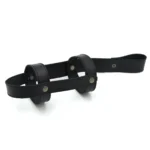 cadou suport personalizat sticla pet 05 l piele neagra