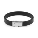 bratara piele personalizata nume unisex negru1