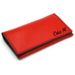 portmoneu dama personalizat piele rosu cadou premium