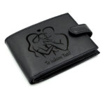 cadou barbati portofel piele negru personalizat imagine familie