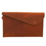 cadou dama plic mana cu maner personalizat text piele maro vintage3