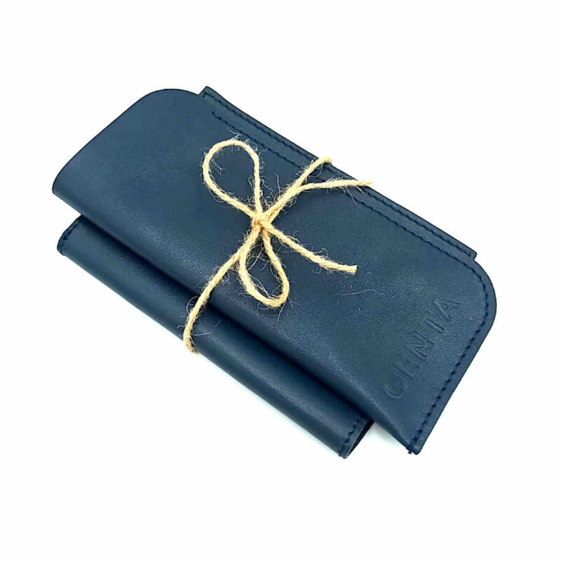 set cadou etui ochelari husa pasaport piele bleumarin2