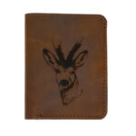 cadou barbati portofel piele vintage personalizat caprioara pentru vanatori221