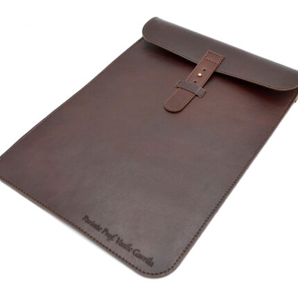 mapa a4 piele maro inchis bordo personalizata cadou profesori